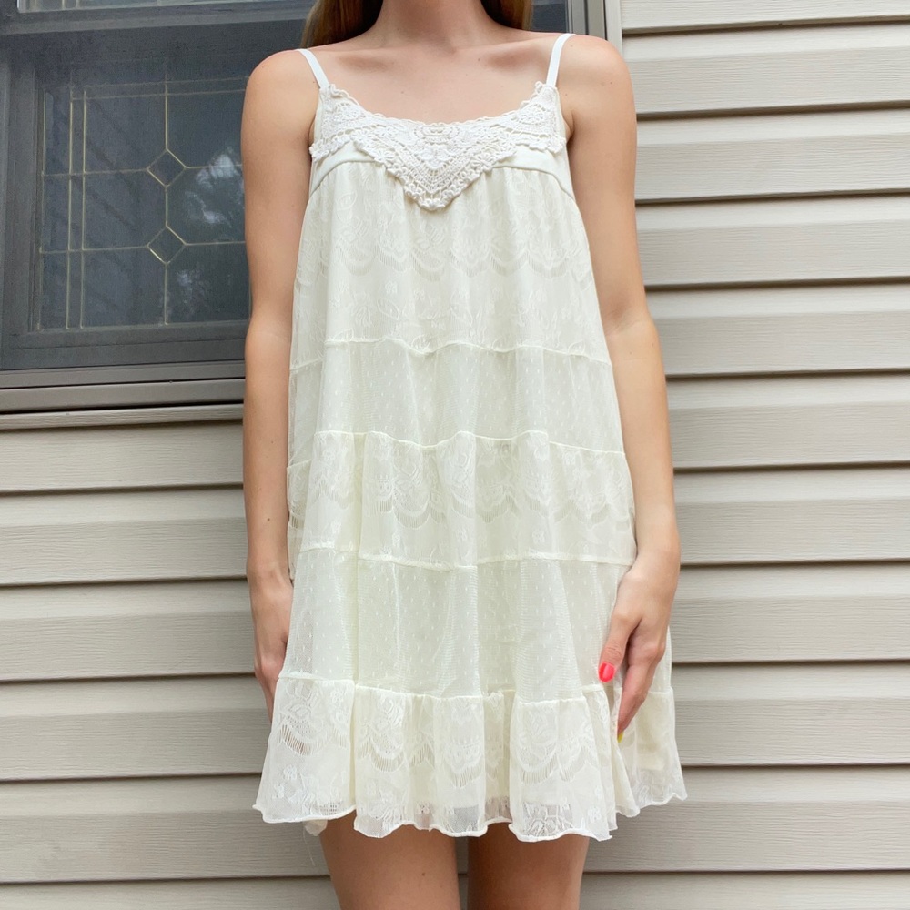 cream lace xhilaration dress